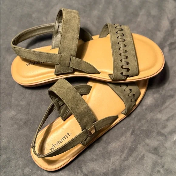 OLIVE GREEN Strappy Comfort Sandals - Size 8.5 - Picture 6 of 15